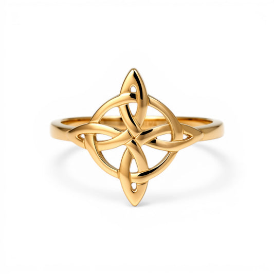 10K Yellow Gold Witch's Knot Women's Ring / Size: 8 / Weight: 1.7 GR / DQWR0FS-66
