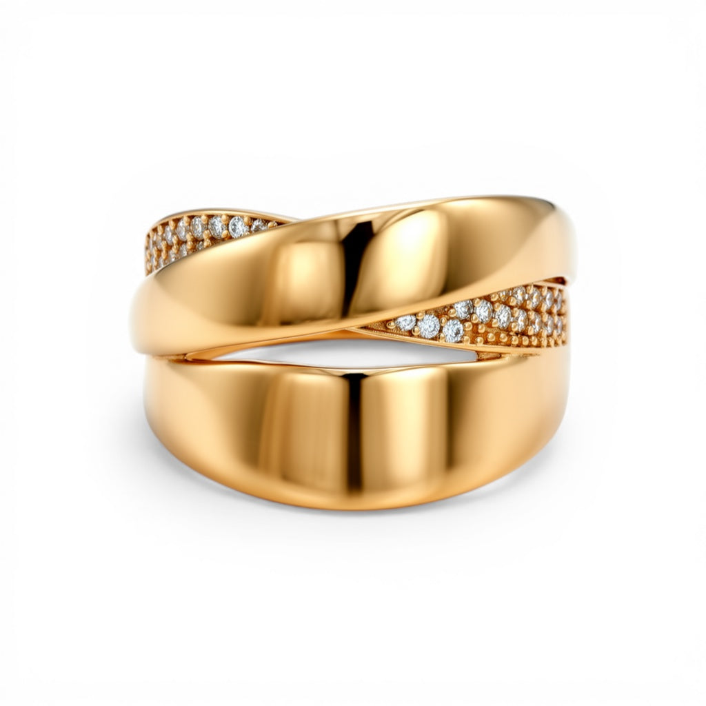 10K Yellow Gold Fashion Women's Ring / Size: 7 / Weight: 3.7 GR / DQWR0FS-70