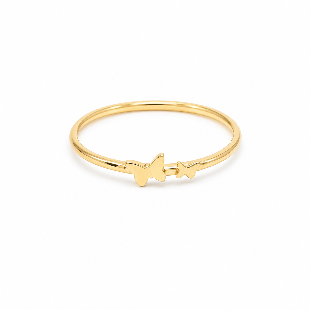 10K Yellow Gold Two Butterfly Women's Ring / Size: 6.5 / Weight: 0.7 GR / DQWR0BT-4