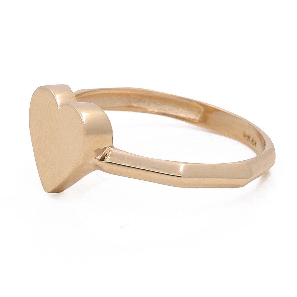 14K Yellow Gold Hearts Ring