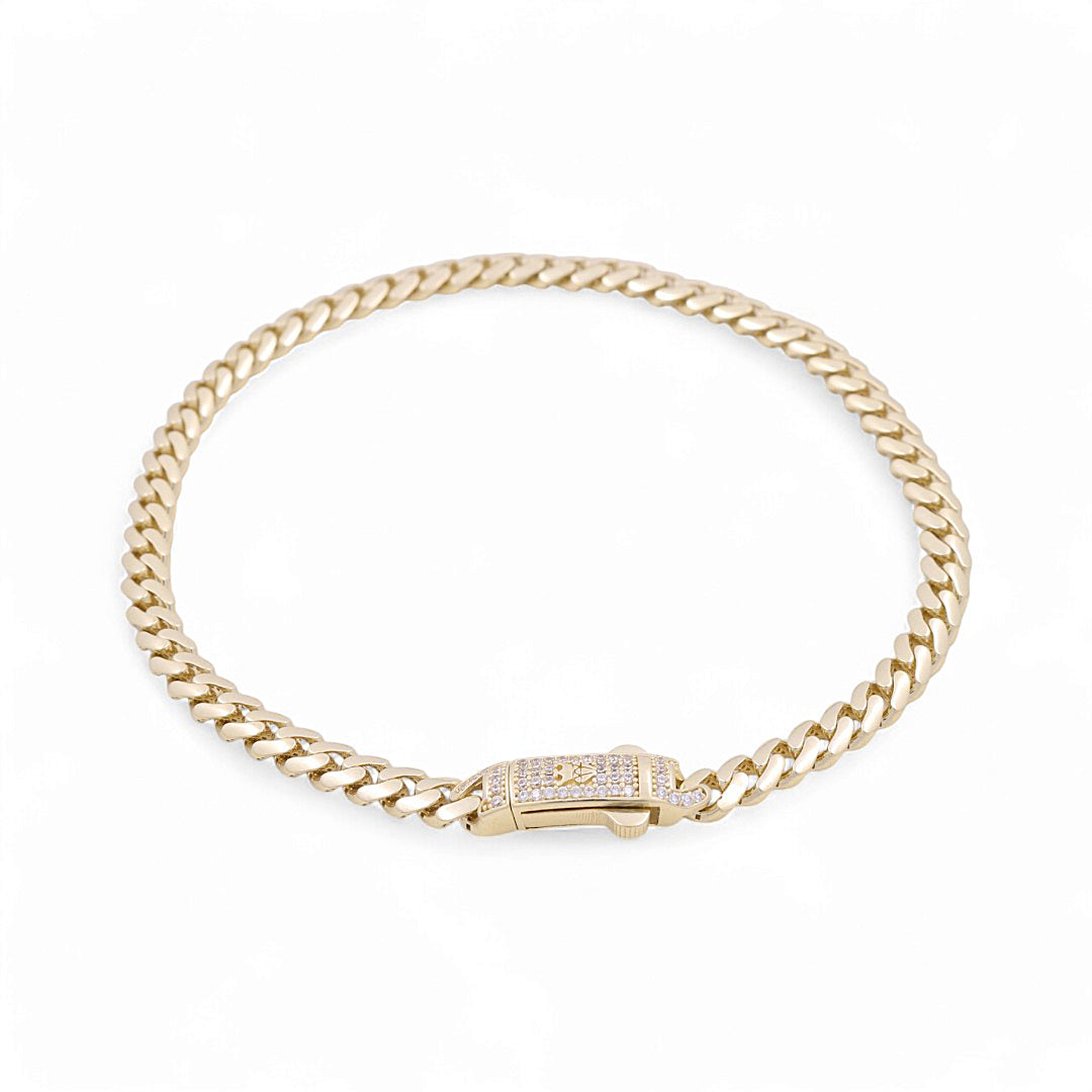 10K Yellow Gold Monaco Woman's Bracelet / Size: 5mm 7.5" / Weight: 7.5GR / COWB0MON5-7.5