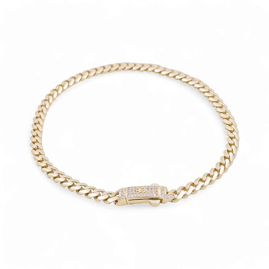 10K Yellow Gold Monaco Women's Bracelet / Stone: Cz / Size: 5mm 7.5" / Weight: 7.8 GR / COWB0MON5-7.5