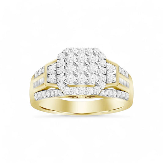14K Yellow Gold Diamond Women's Engagement Ring / Stone: 1.00CT / Size: 6.5 / 340031Y