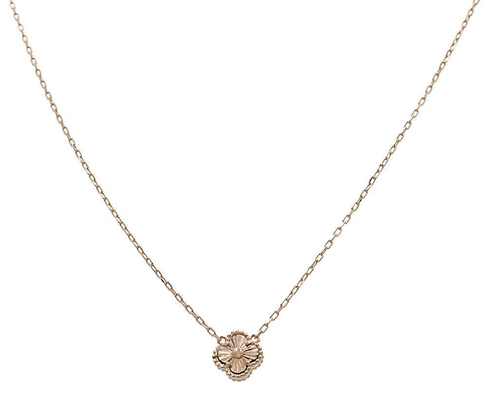14K Yellow Gold Fashion Flower Pendant