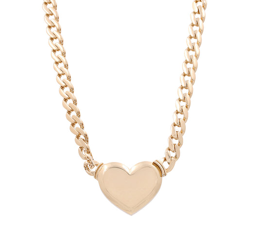 14K Yellow Gold Heart Necklace