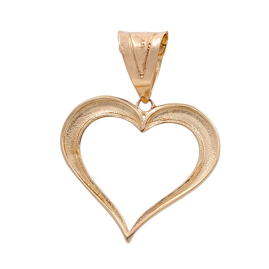 14K Yellow Gold Heart Pendant