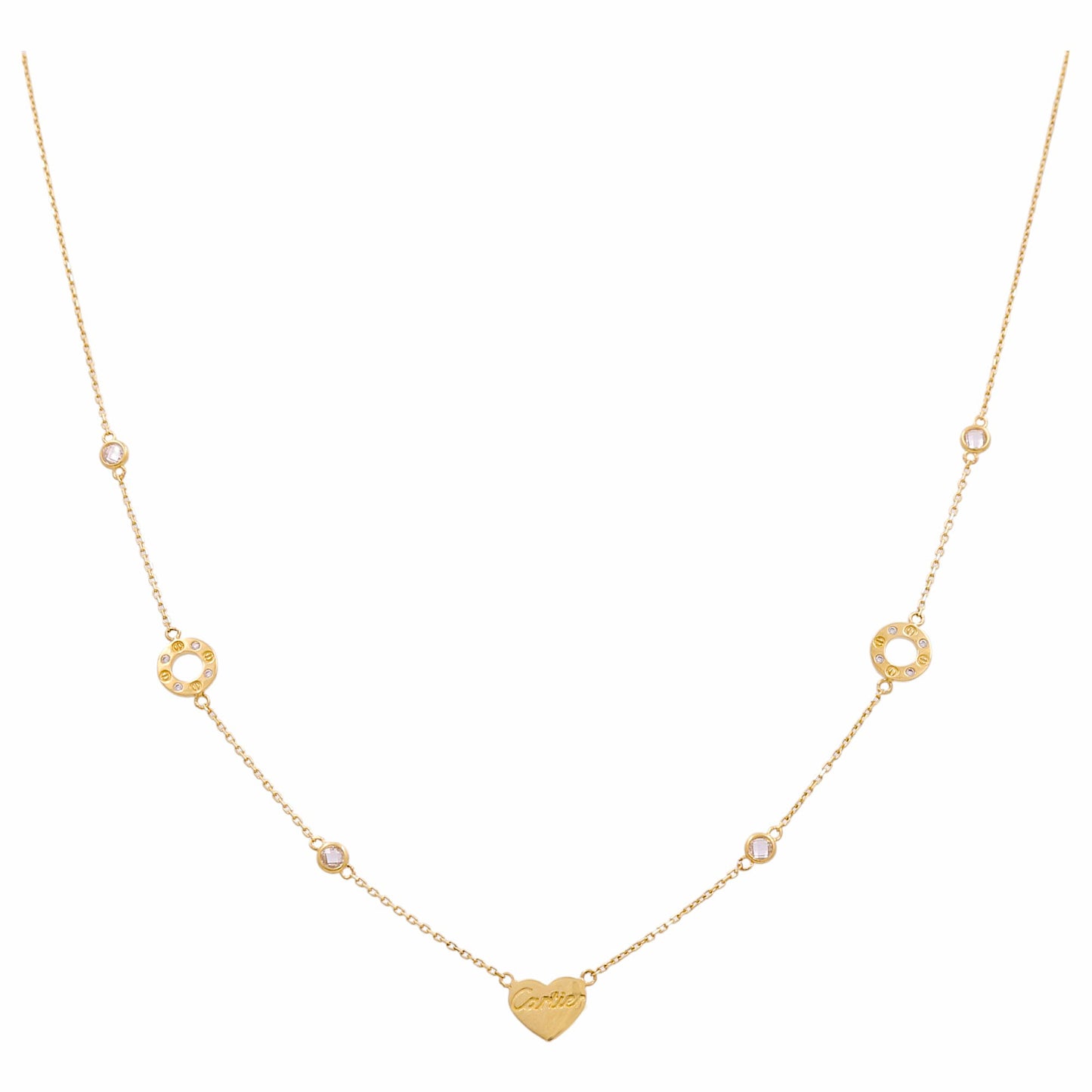 14K Yellow Gold Fashion CT Women's Necklace With Cz / Size: 17" / Weight: 2.8 GR / CPNK4CT