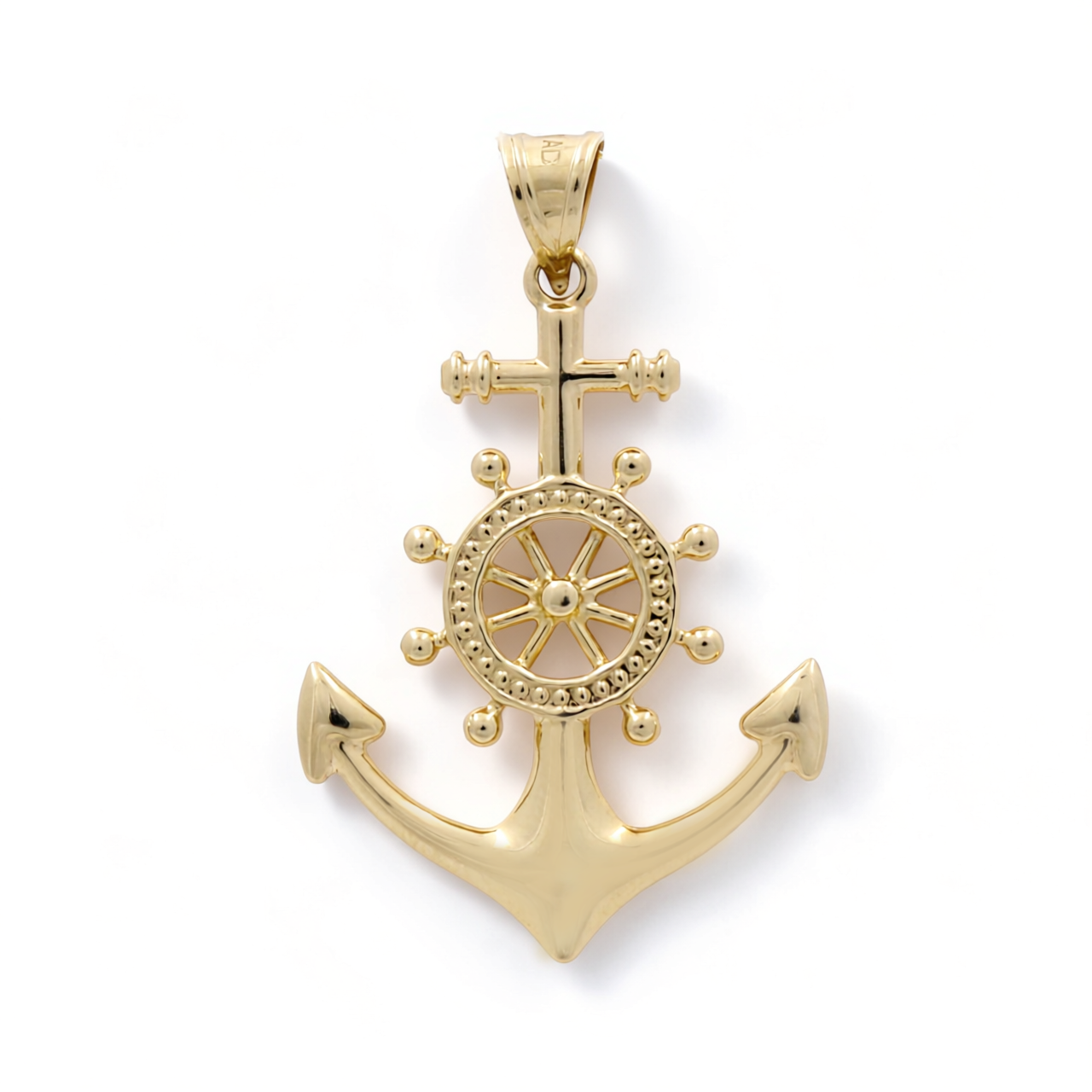 10K Yellow Gold Anchor Pendant / Weight: 1.3gr / P66P-373