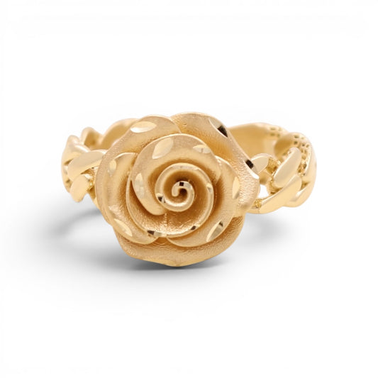 10K Yellow Gold Flower Women's Ring / Size: 6.5 / Weight: 3.2 GR / DOWR0FL