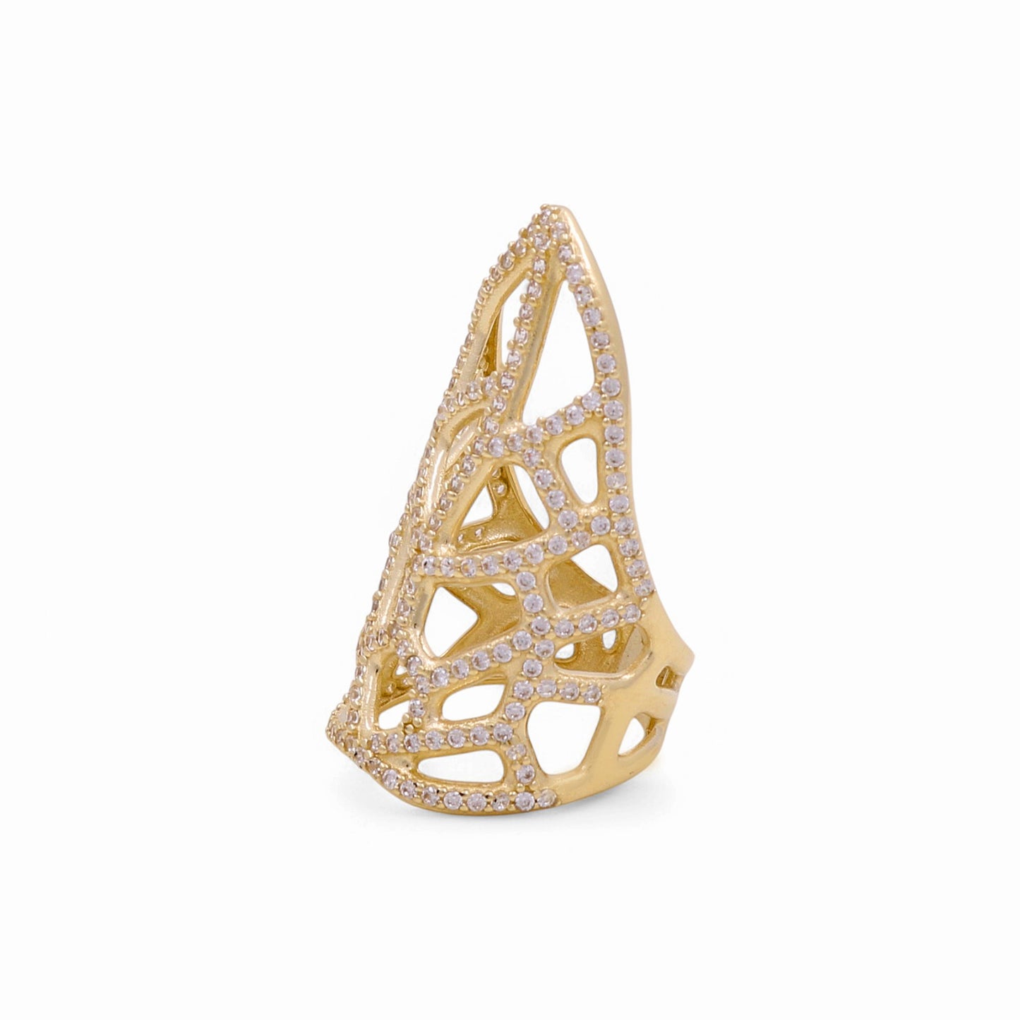 10K Yellow Gold Fashion Women's Ring with Cz / Size: 7 / Weight: 5.3 GR / Y24-817