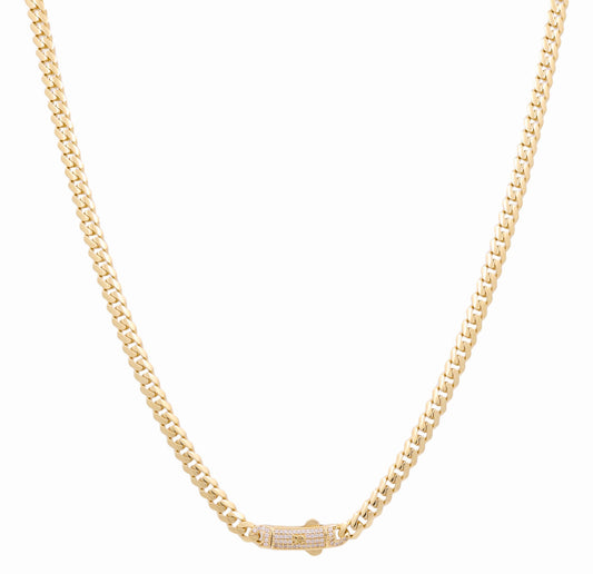 10K Yellow Gold Monaco Semisolid Chain / Stone: Cz / Size: 5mm 20" / Weight: 20.9 GR / COCH0MON5-20