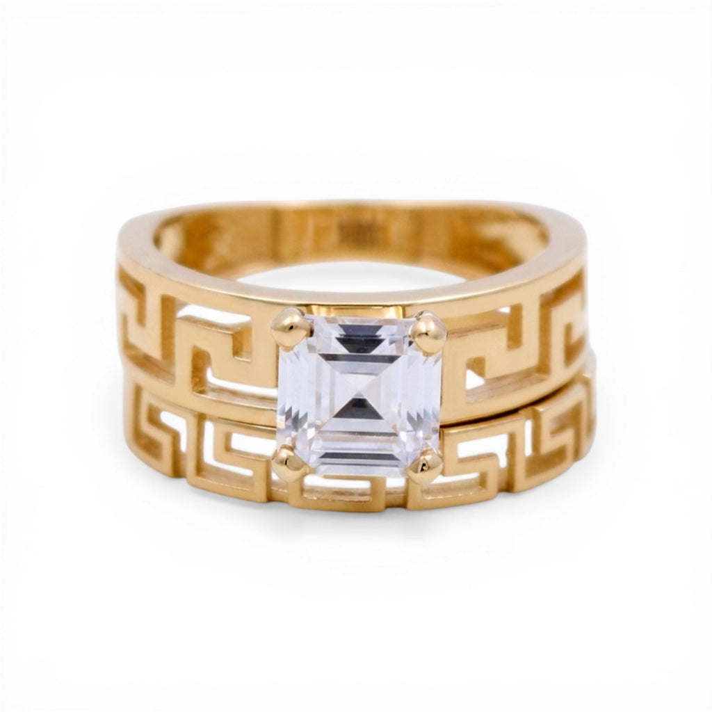 10K Yellow Gold Women’s Greek Bridal Set / Stone: Cz / Size: 8 / Weight: 5.5 GR / CLBWR0BSGR