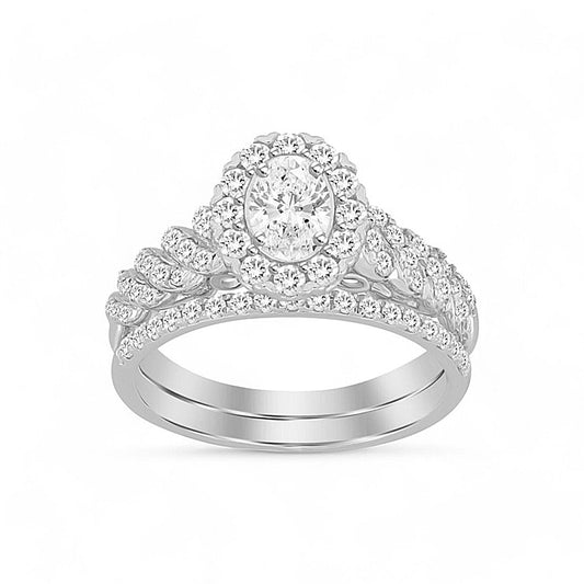 10K White Gold Women's Diamond Bridal Ring / Stone: 0.70CT / Size: 7 / 340070W