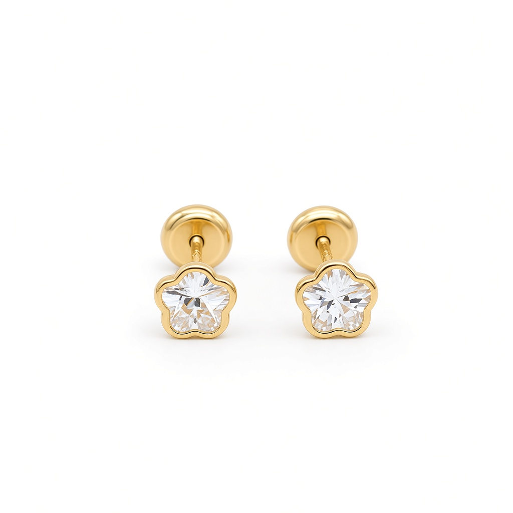 14K Yellow Gold Fashion Stud Earrings / 6-756801PS