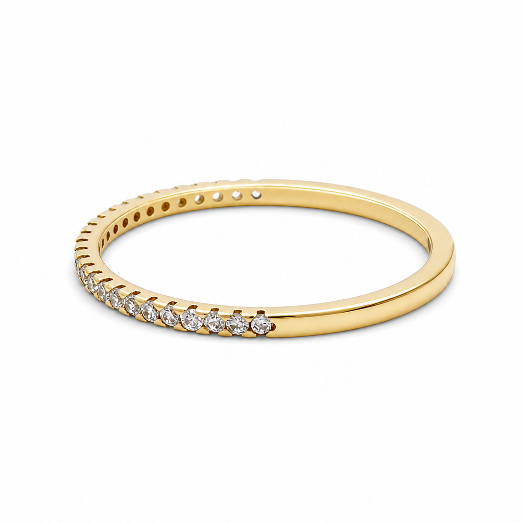 10K Yellow Gold Fashion Women’s Ring / Stone: Cz / Size: 8 / Weight: 1 GR / DQWR0FS-39