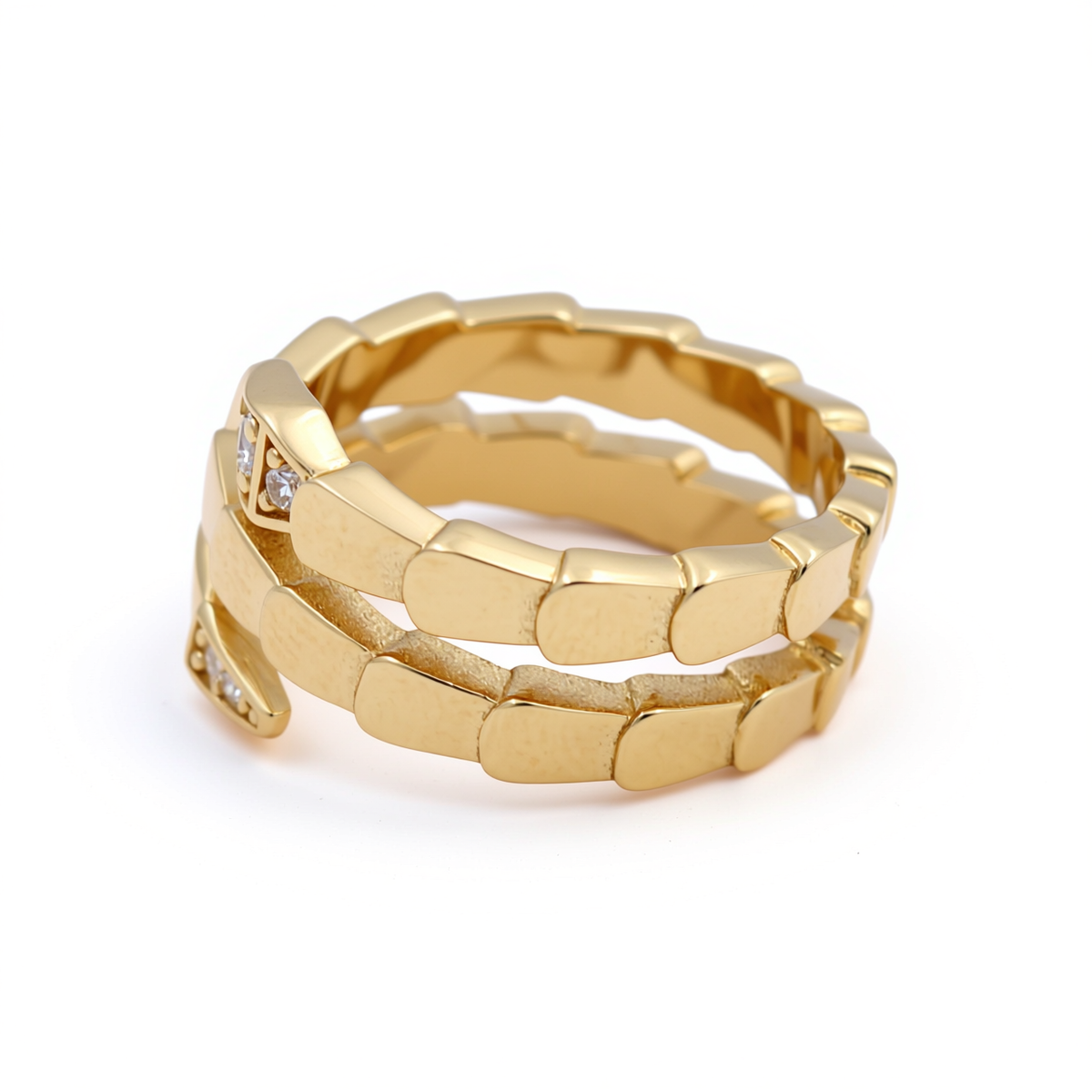 10K Yellow Gold Fashion BV Women's Ring with Cz / Size: 7.5 / Weight: 2.8 GR / Y25-659