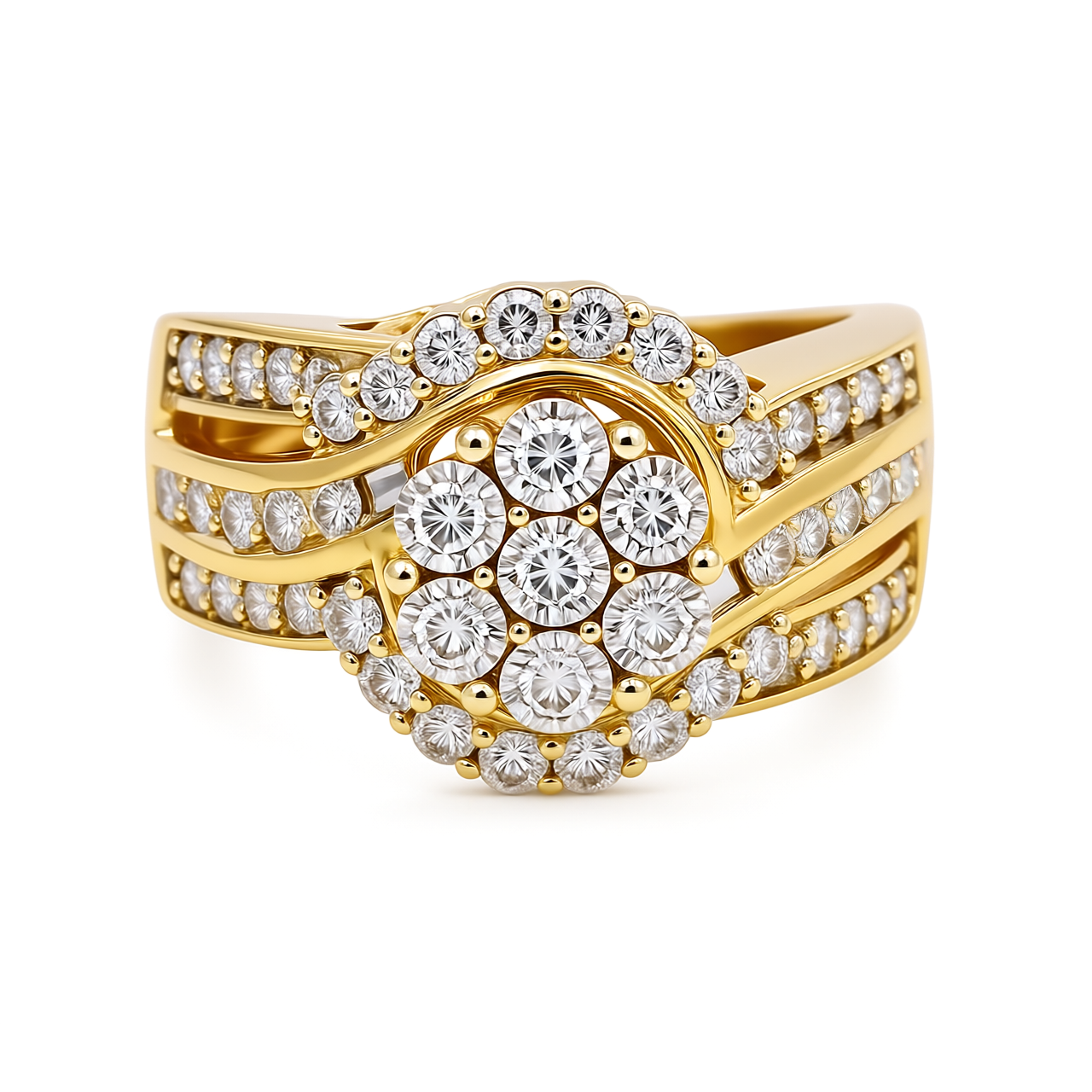 10K Yellow Gold Diamond Women's Engagement Ring / Stone: 1.00CT / Size: 7 / 251319Y
