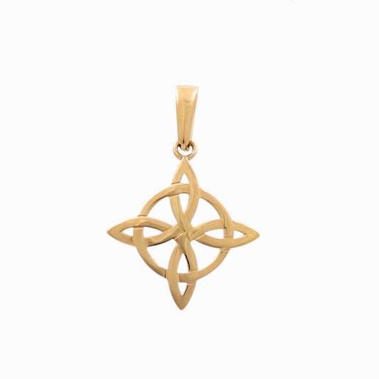 10K Yellow Gold Witch's Knot Pendant /  Weight: 0.7 GR / DQPD0FS-2