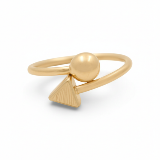 14K Yellow Gold Fashion Women's Ring / Size: 8 / Weight: 1.8 GR / DQWR4FS-98