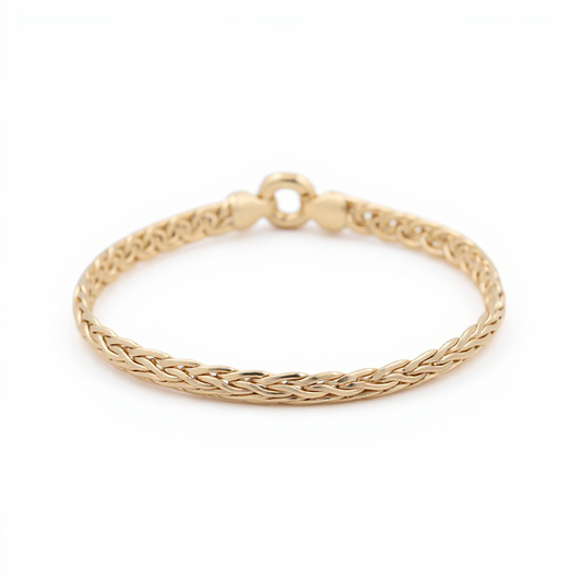 10K Yellow Gold Fancy Link Bracelet / Size: 7.5" / Weight: 4.6 GR / P10B-410