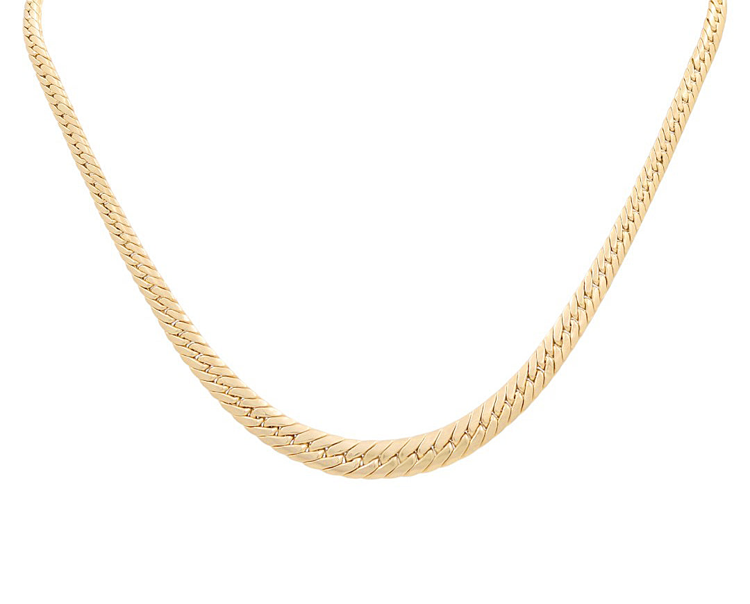 10K Yellow Gold Women's Fashion Cuban Link Necklace / Size: 18" / Weight: 11.5 GR / P10S-46