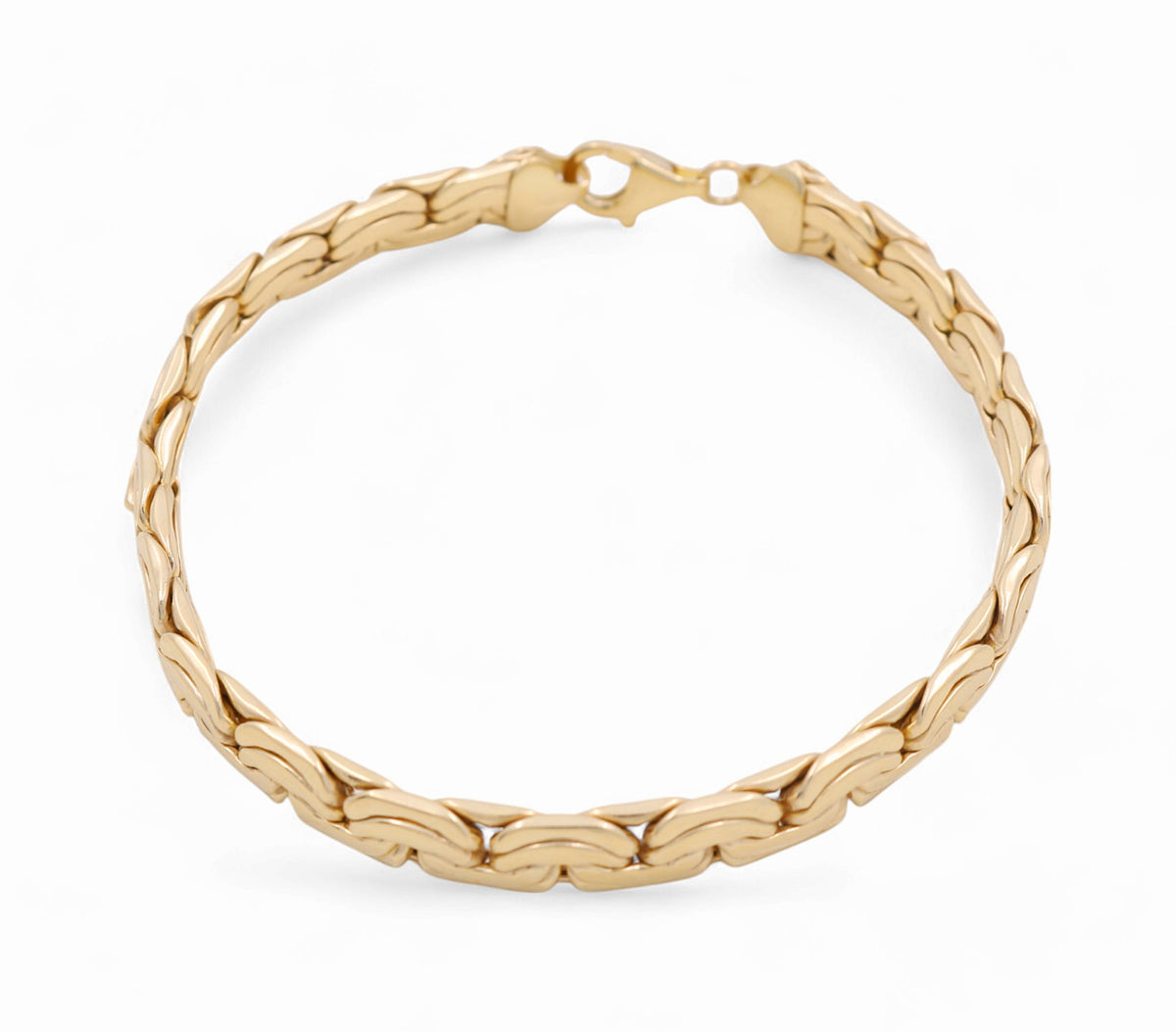 10K Yellow Gold Women's Banana Link Bracelet / Size: 7.5" / Weight: 9.7 GR / P10S-52