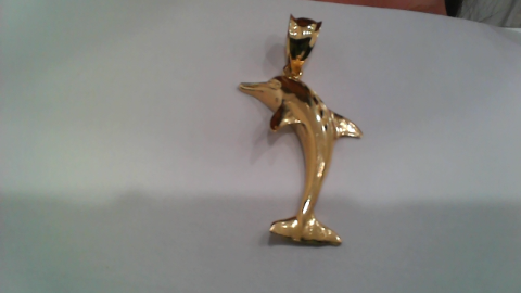 14K Yellow Gold Dolphin Pendant /  CCPD4DP