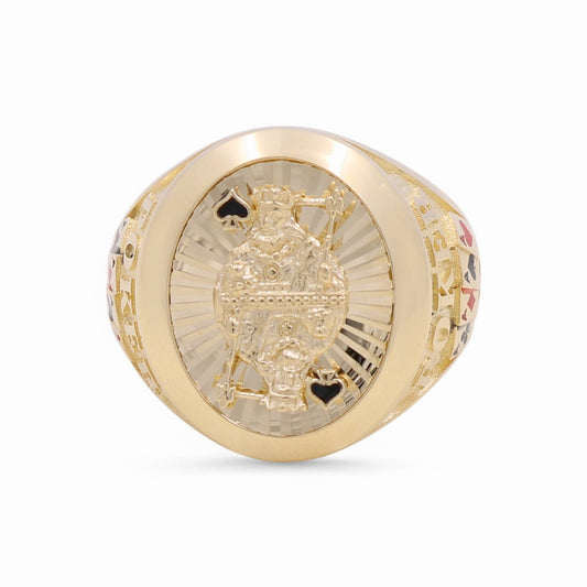 14K Yellow Gold Deck of Cards Ring / Size 11.5 / Weight: 8.1 GR / DOMR4DK