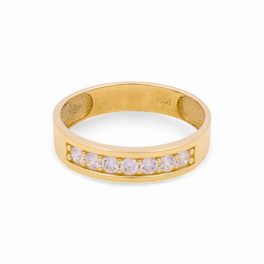 14K Yellow Gold Men’s Wedding Band / Stone: Cz / Size: 10.5 / Weight: 2.6 GR / CEEMWB4BS-16