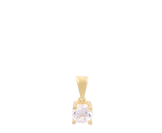 14K Yellow Gold Women's Fashion Pendant with CZ / Weight 1.2 GR / BOPD4FS-1