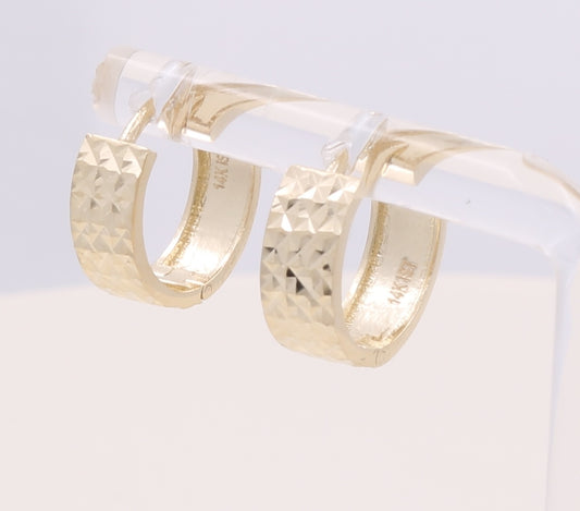 CCEH4DC-1 14k C Weight 2.8gr Earring Hoops with Diamond cut