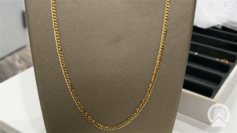 10K Yellow Gold Curb Chain / Size: 4mm 24" / Weight: 11.1GR / K481CL-24