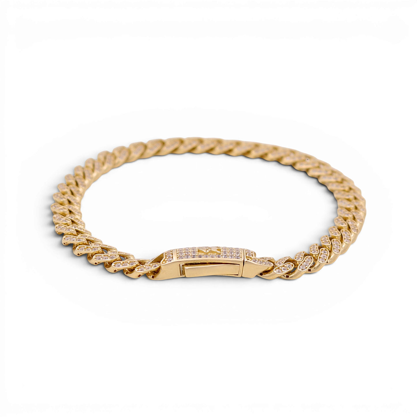 14K Yellow Gold Karol-G Monaco Women's Bracelet / Size: 7mm 8" / Stone: Cz / Weight: 14.6 GR / COWB4MON7-8