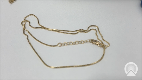 14K Yellow Gold Box Chain / Size: 18" 0.8mm / Weight: 3.1gr / LCL4CL0.8-18