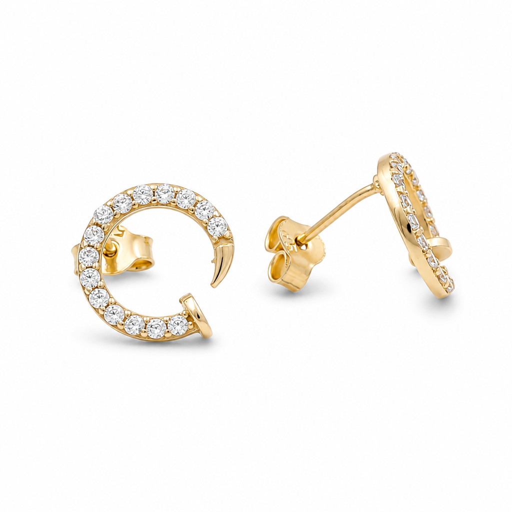14K Yellow Gold Fashion Nail Stud Earring   / Weight: 1.4 GR / CCFSE4NL
