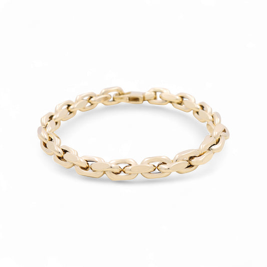 14K Yellow Gold Italian Men's Fashion Bracelet / Size: 8.5" / Weight: 10.9 GR / 458-01600