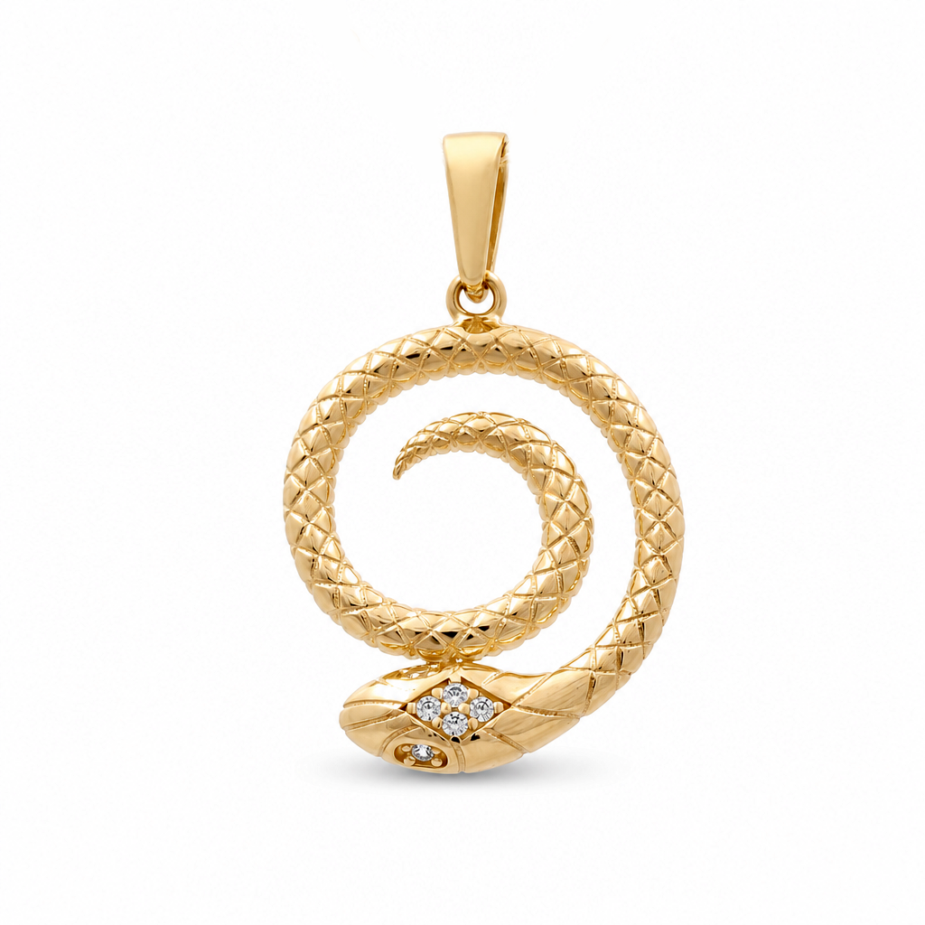 10K Yellow Gold Fashion Snake Pendant / Weight: 1.6 GR / DQPD0SNK