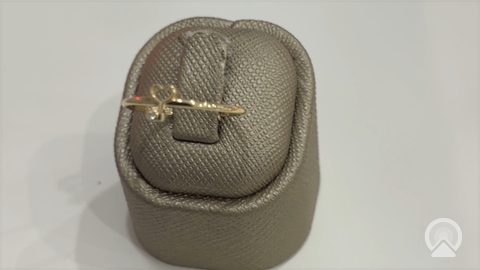 10K Yellow Gold Heart Key Women's Ring / Size: sz8 / Weight: 0.7gr / DQWR0KY