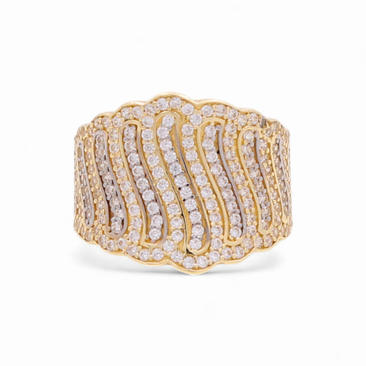 14k Fashion Women's Ring with Cz / Weight 4.3 GR / COWR4FS-33