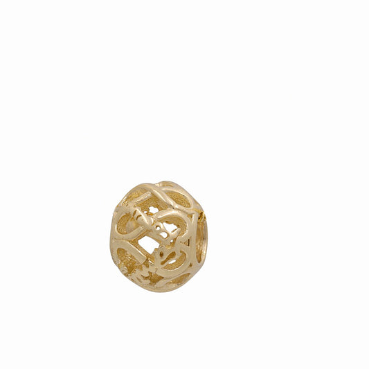 14K Yellow Gold Heart Infinity Bracelet Charm / Weight: 1.8 GR / P24CH-190