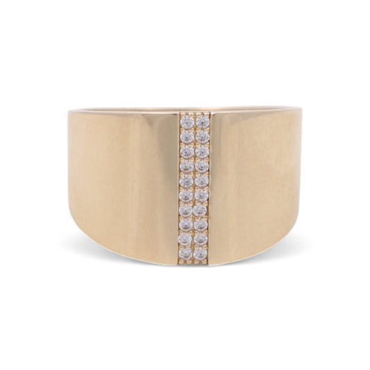 10K Yellow Gold Fashion Women's Ring / Size: 7.5 / Weight: 2.6 GR / CQWR0FS-24