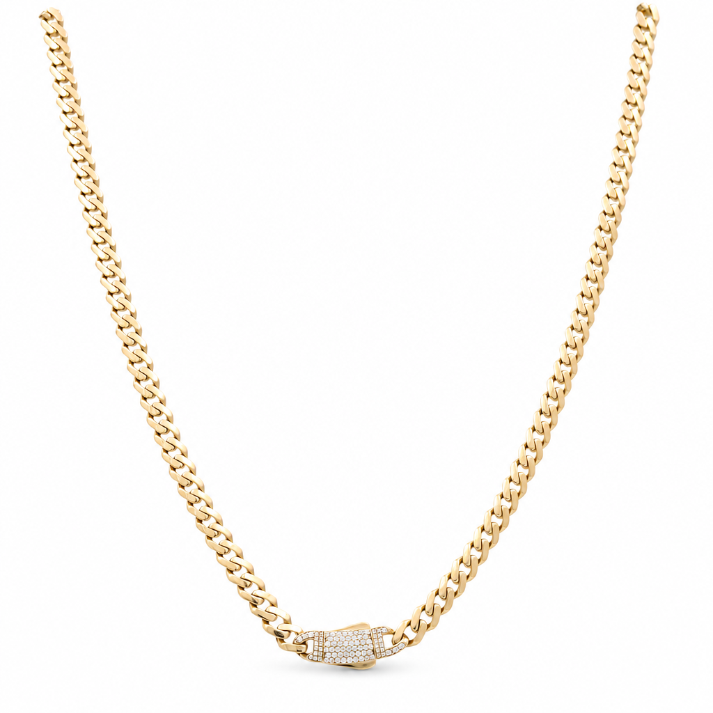 10K Yellow Gold Monaco Chain / Size: 6mm-22'' / Weight: 11.6 GR / DOCH0MON6-22