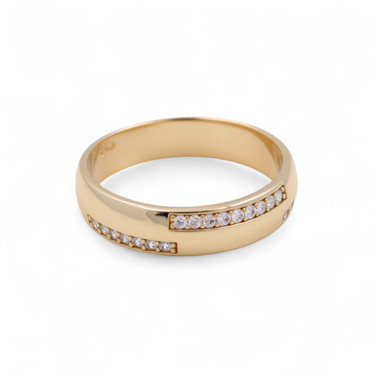 14K Yellow Gold Men’s Wedding Band / Stone: Cz / Size: 10.5 / Weight: 2.3 GR / DEEMWB4BS-12