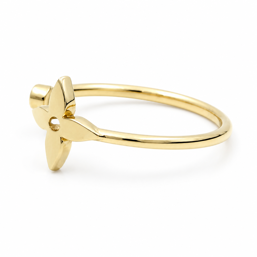 10K  Yellow Gold Fashion Women's Ring with Cz  / Size:8 / Weight: 1.3 GR / DQWR0FSLV