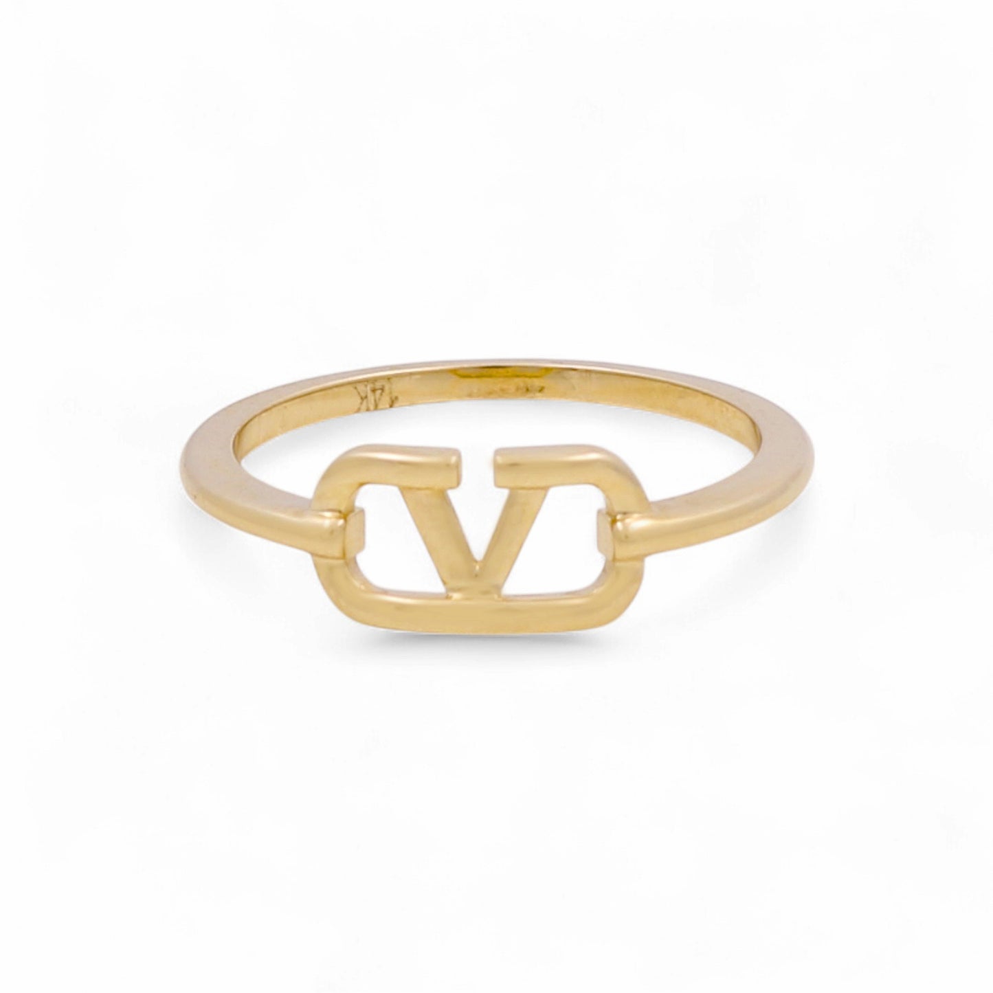 14K Yellow Gold Fashion V Women's Ring / Size: 7 / Weight: 1.6 GR / DPWR4V