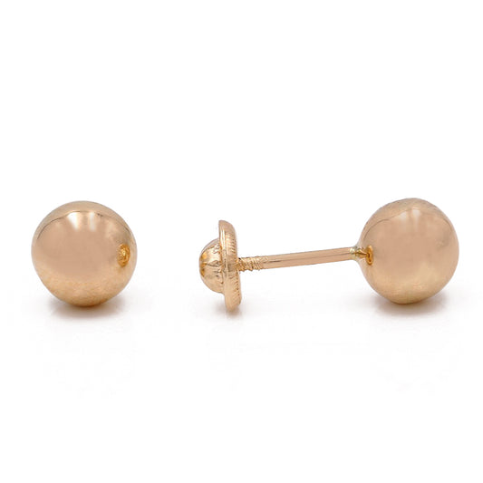 14k Yellow Gold Ball Stud Earrings / 6-B-5