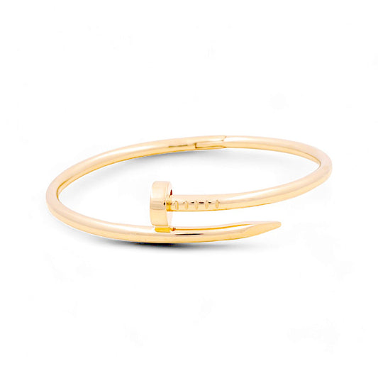 14K Yellow Gold Bangle Bracelet Nail / Weight: 30.3GR / SBOBBNL