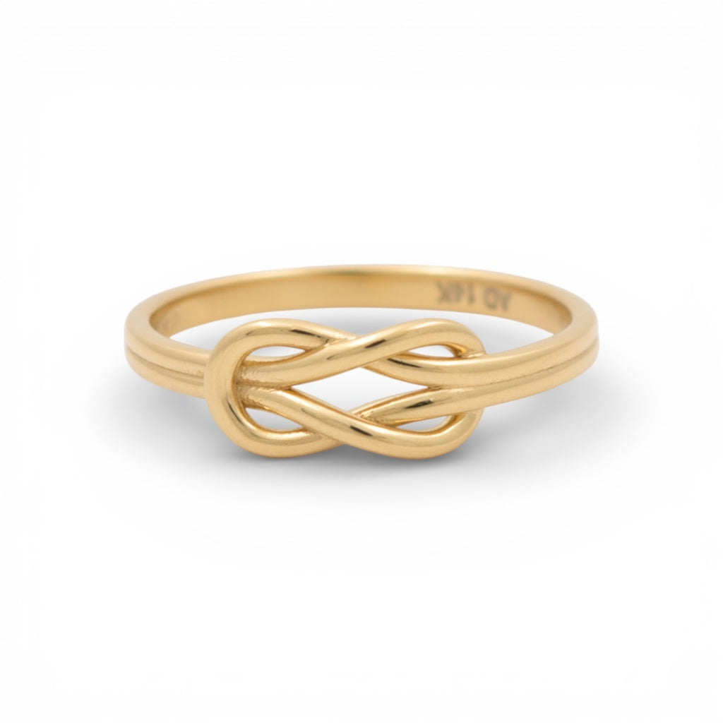 14K Yellow Gold Fashion Knot Women's Ring / Size: 7.25 / Weight: 1.9 GR / Y24-291