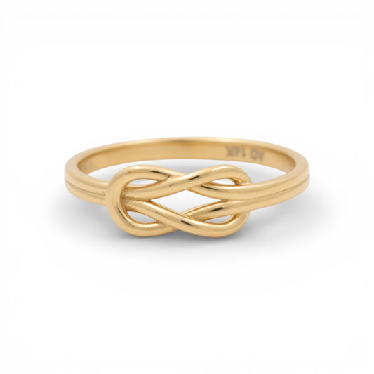 14K Yellow Gold Fashion Knot Women's Ring / Size: 7.25 / Weight: 1.9 GR / Y24-291