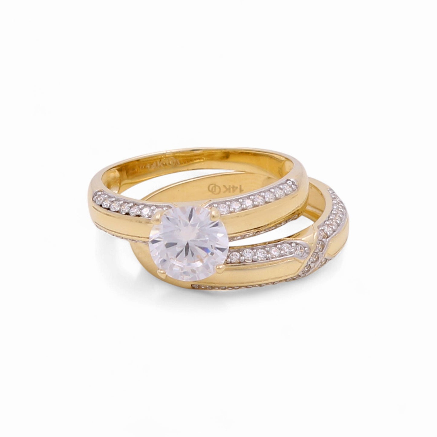 14K Yellow Gold Women’s Bridal Set / Stone: Cz / Size: 7 / Weight: 4.6 GR / KEEWR4BS-27